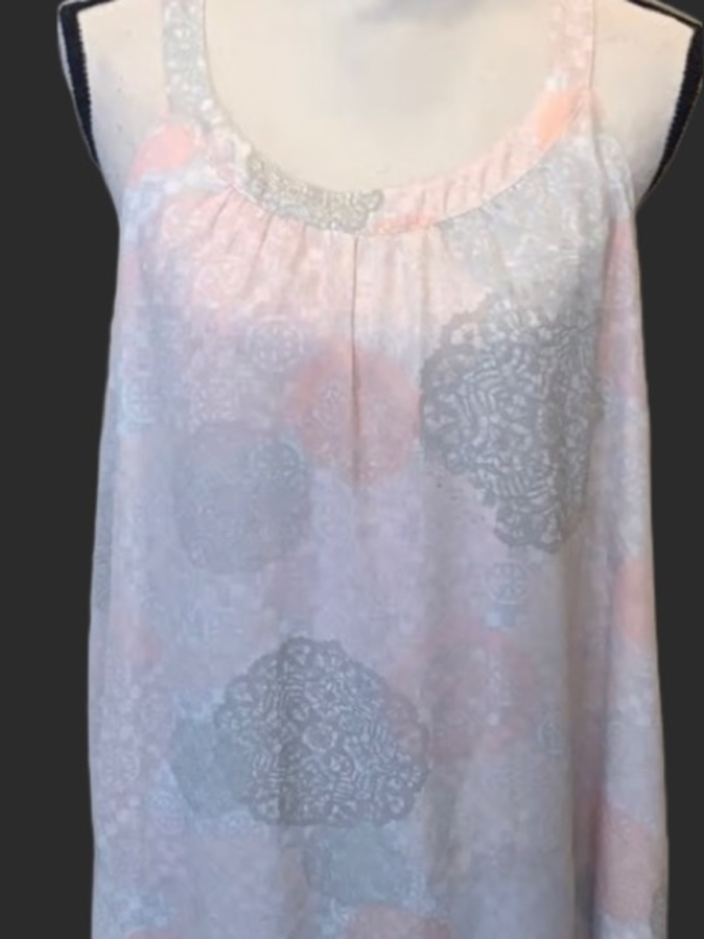 Torrid Women's Pink and Gray Patterned Tank Top - Picture 8 of 10